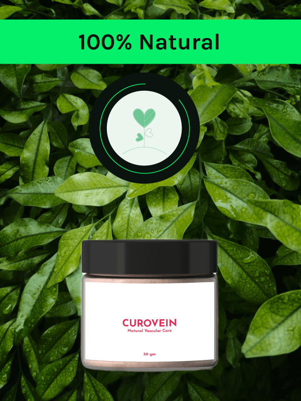 Jar of CUROVEIN Natural Vascular Care cream which is 100% Natural